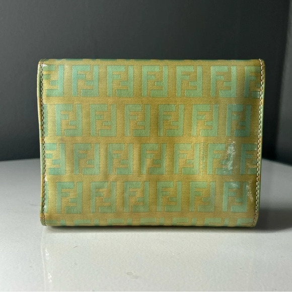 Fendi Zucca Turquoise Compact Wallet 2270-31098-018 - Picture 8 of 8